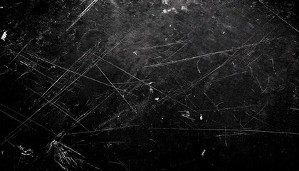 Poster - Abstract texture of scratched black surface