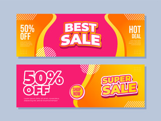 Wall Mural - Sale banner template design