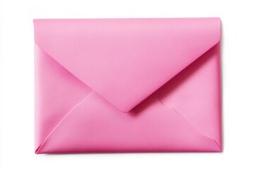 Pink Envelope Isolated on White Background. Mail Concept for Sending Letters