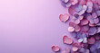 © Anastasiia Havelia - Valentine's Day background with hearts on a purple pastel color, minimalistic
