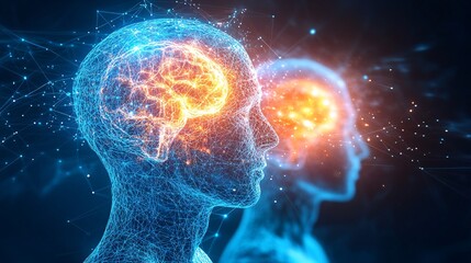 Poster - Team using cutting-edge technology to brainstorm and enhance work productivity in the office Stock Photo with side copy space