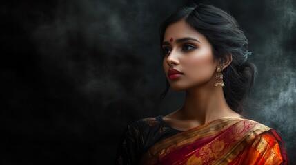 Poster - Sri Lankan Woman in Traditional Saree