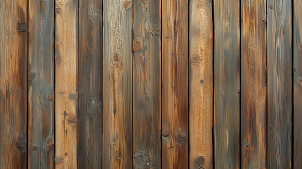 Wall Mural -  Old wooden tight planks background or texture. Wood seamless pattern.
