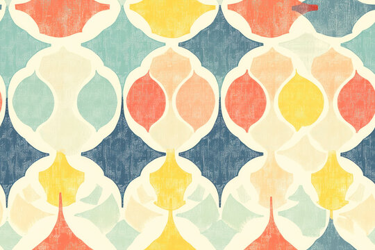 Seamless Vintage Pattern and Color Backgrounds. Retro Art Design For Your Creative.