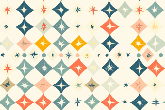 Seamless Vintage Pattern and Color Backgrounds. Retro Art Design For Your Creative.