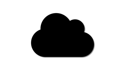 Poster - Cloud data or hosting icon on white background.