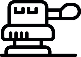 Poster - Simple icon of a sander for woodworking, a useful tool for carpenters