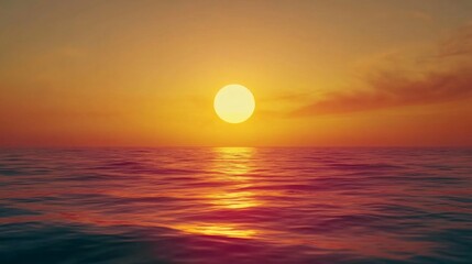 Leinwandbilder - Serene Sunset Over Calm Ocean Waters
