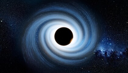 Wall Mural - a black hole is depicted in the center of a galaxy
