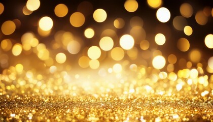Wall Mural - gold bokeh glittering awards background