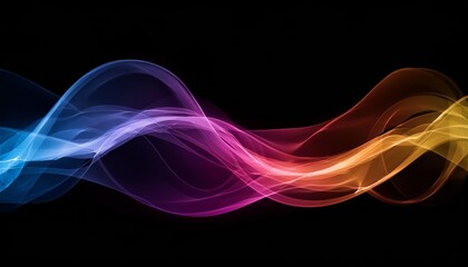 Wall Mural - vibrant abstract wave with colorful smoke effects representing sound and motion perfect for creative