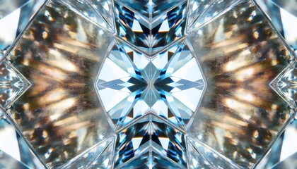 Sticker - gemstone diamond or shiny glass texture kaleidoscope