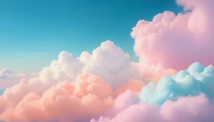 Sticker - clouds and sky with pastel colors sweet color with beautiful nature