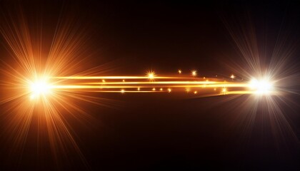 Wall Mural - beautiful light flares glowing streaks on dark background