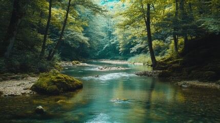 green natural views and rivers