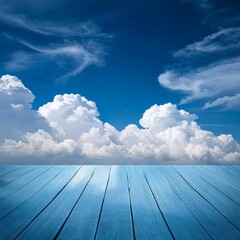 Wall Mural - blue sky with clouds background can be used for poster or presentation design