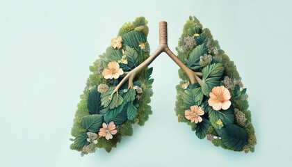 Wall Mural - lungs of nature a floral illustration