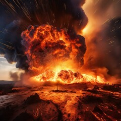 Wall Mural - amid the explosive force and fiery display one finds both destruction and creation embodying the ver