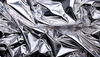 Wall Mural - abstract silver background platinum foil images abstract metallic images ai generative
