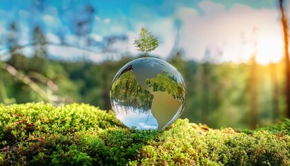 Wall Mural - earth day nature watching take care of the planet