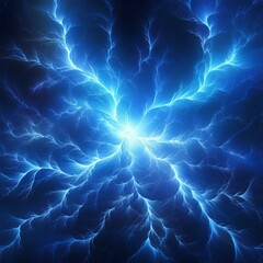 Wall Mural - vibrant blue lightning plasma electrifying background for dynamic designs