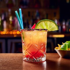 Canvas Print - mexican cocktail in the bar