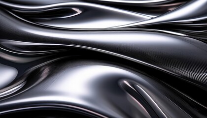 Aufkleber - Streamlined Metallic Curves with Precision Texture. Futuristic Industrial Design Concept for Automobiles, Aerospace, or Architectural Elements