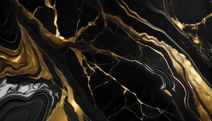 Wall Mural - marble black and gold background hd luxury background