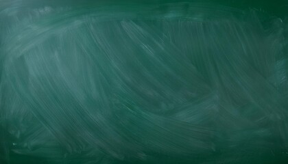 Wall Mural - chalk rubbed out on green chalkboard wide banner background