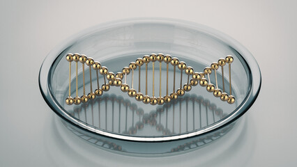 dna helix on dark background