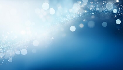 Wall Mural - abstract blue and white background with smooth gradient and glowing particles