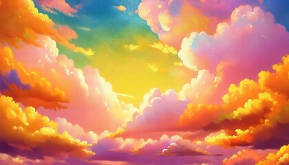 Sticker - beautiful anime cel colorful background
