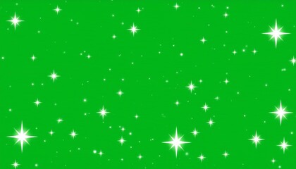 Wall Mural - animation of twinkle stars at starry night on green screen background abstract animation of glowing 