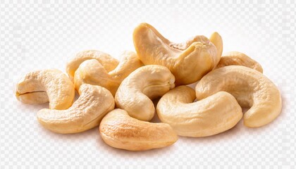 cashews nuts isolated on transparent background