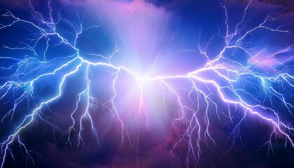 Wall Mural - blue and purple lightning background