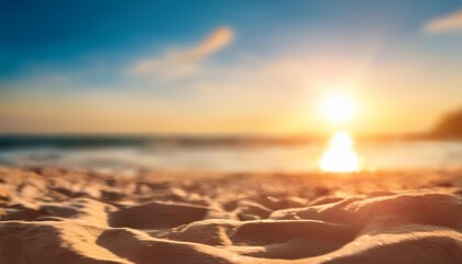 Wall Mural - abstract blur beach sunset texture background