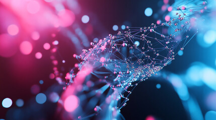 Aufkleber - Exploring the vibrant intersection of technology and biology in a digital abstraction
