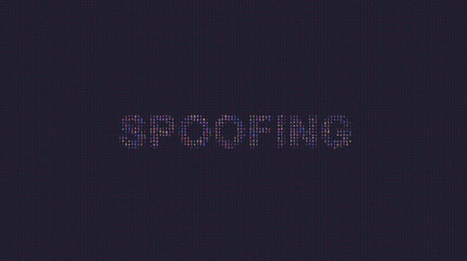 Cybersecurity concept spoofing on foreground screen, ASCII style in a code development editor. Vulnerability and attack on colored code editor. Text in English, English text