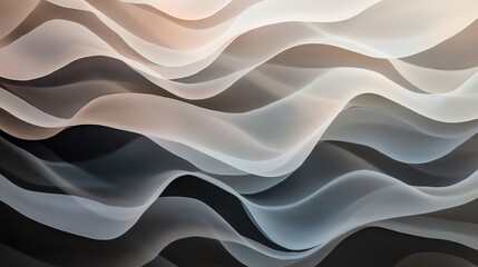 Poster - Abstract wave design with soft gradients and flowing lines.