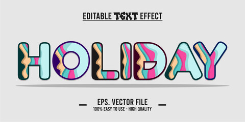 Fototapete - Holidays typography Vector Text With Colorful art illustration Drawing. eps files