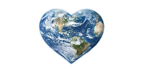 Wall Mural - heart shaped earth