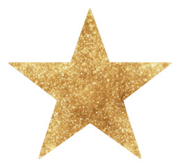 Wall Mural - PNG Star glitter gold white background.