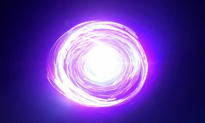 Wall Mural - A swirling  glowing orb of energy expands outwards  radiating light and power.