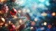 © Tunsale - Merry Christmas and Happy New Year background. AI generated illustration.