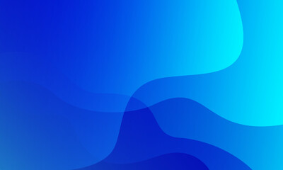 Wall Mural - Abstract blue wave background. Vector illustration