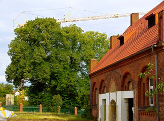 Wall Mural - Baumaßnahmen an einer Grundschule