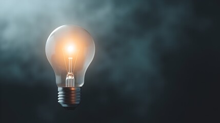 Poster - Moody Vintage Light Bulb in Dark Tones - Artistic Elegance with Dramatic Textures and Atmospheric Patterns