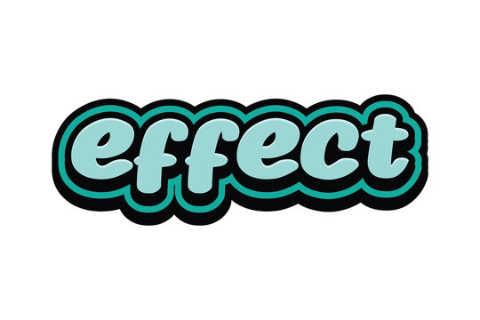 3d text effect with the word 