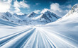 © lmot11 - Pristine ski tracks in a snowy mountain landscape, serene winter travel destination