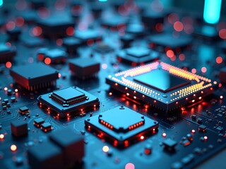 Poster - close up of computer circuit board